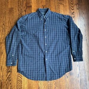 Vintage Polo Ralph Lauren Yarmouth Long Sleeve Button Up Shirt Size Large